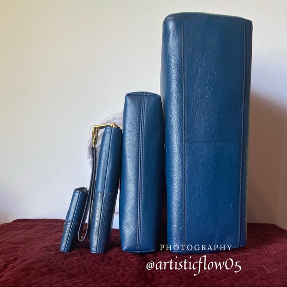 NEW! Fossil Leather 4 Piece Matching Twilight Set! - Picture 9 of 14